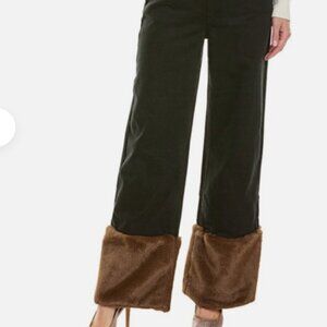 WEWOREWHAT NWT Faux Fur Straight Leg Jean / 27
